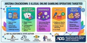 Arizona Cracks Down on 5 Online Gambling Sites: Sweepstakes and Poker in the Crosshairs