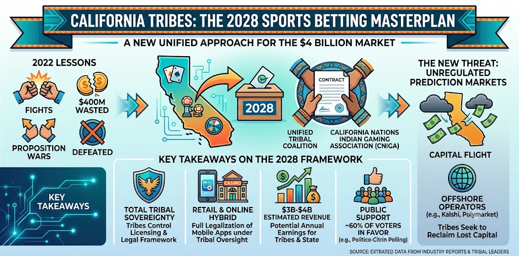 California Tribes Eye 2028 Sports Betting Ballot: A $4 Billion Masterplan