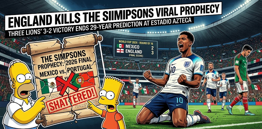 England Kill The Simpsons Viral World Cup Prediction: How the Three Lions Shattered a 29-Year Prophecy