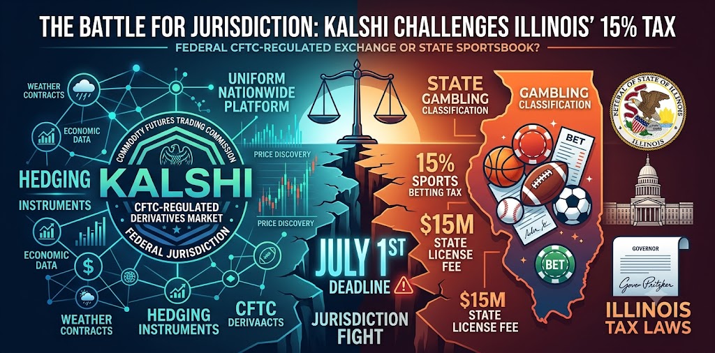 Kalshi Sues Illinois Over 15% Prediction Market Tax in Escalating Jurisdiction War