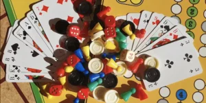 Mix of gaming equipment on a table