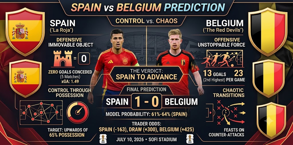 Spain vs Belgium Prediction, Odds, & Lineups