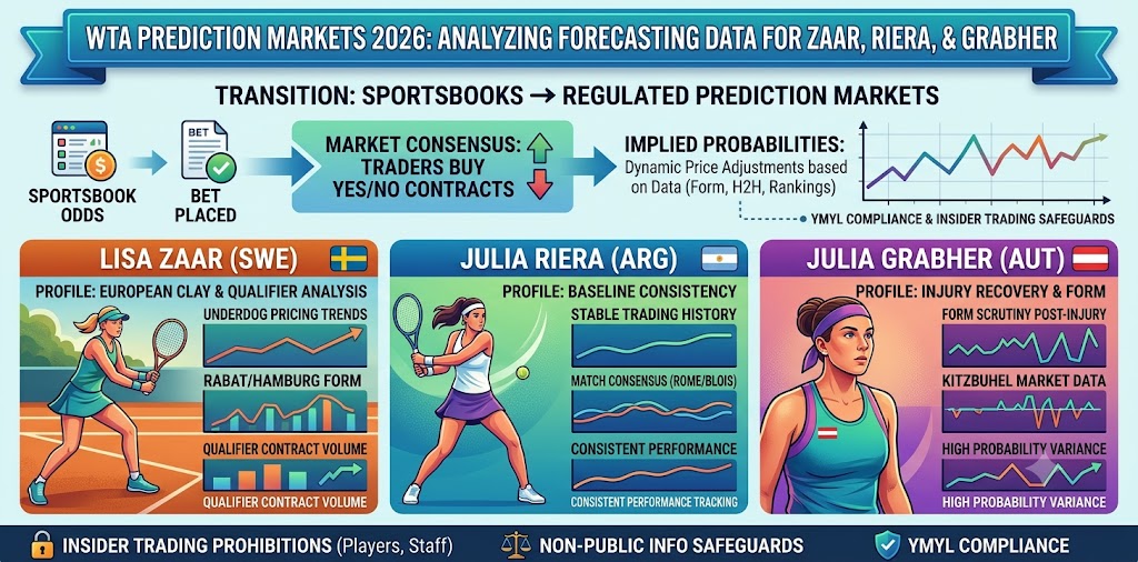 WTA Prediction Markets 2026: Analyzing Forecasting Data for Zaar, Riera, and Grabher