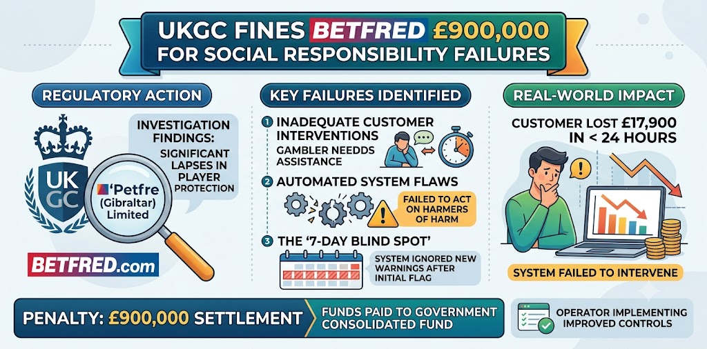 UKGC Fines Betfred £900,000 Over Shocking Player Protection Failures