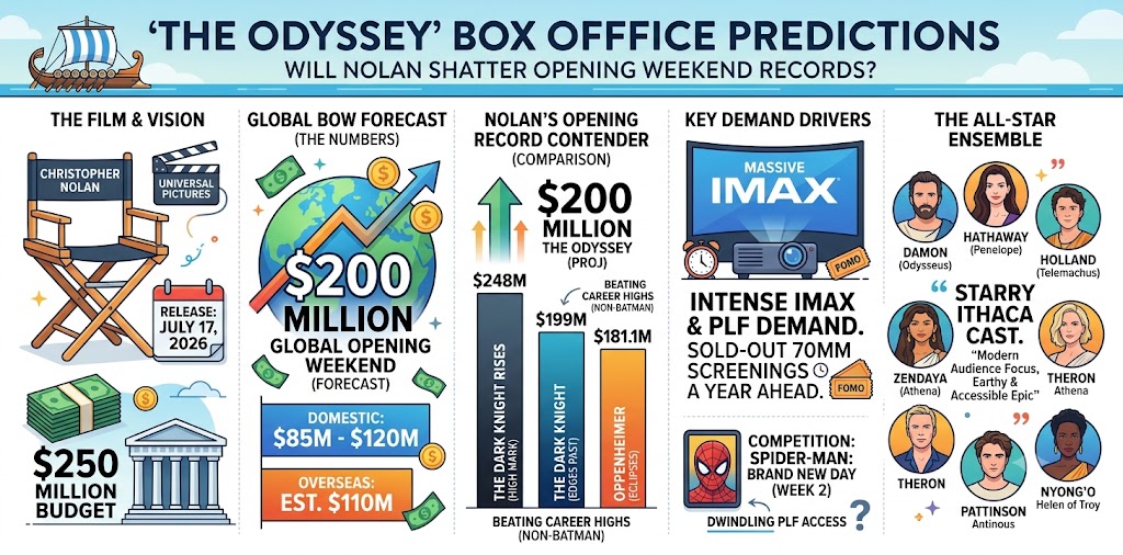 Will Christopher Nolan's 'The Odyssey' Shatter Opening Weekend Records?