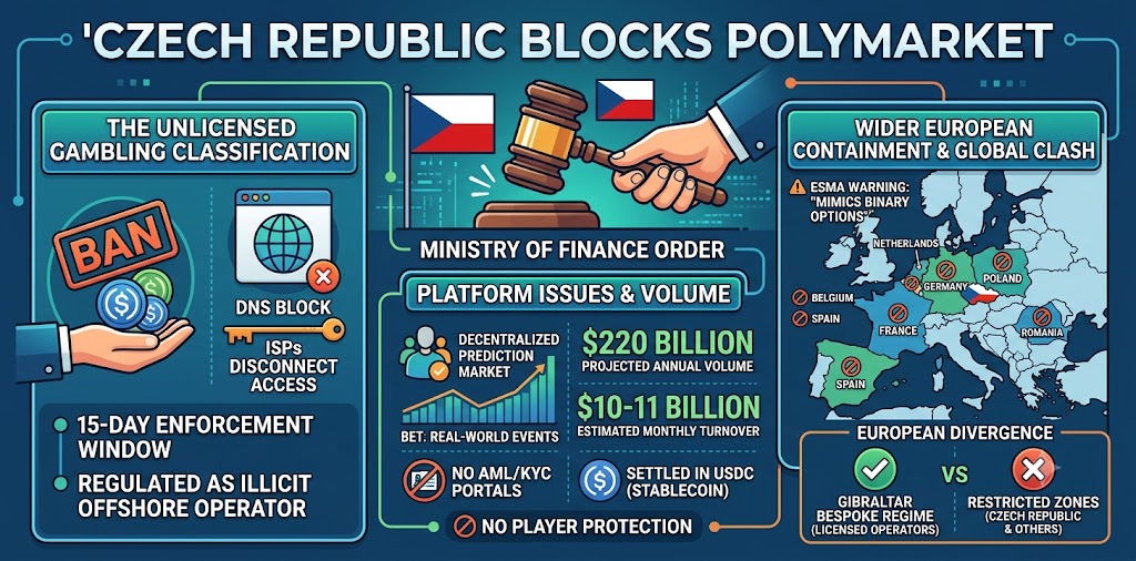 Czech Republic Orders ISPs to Block Polymarket