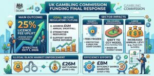 DCMS Finalises 25% Fee Hike for UK Gambling Commission