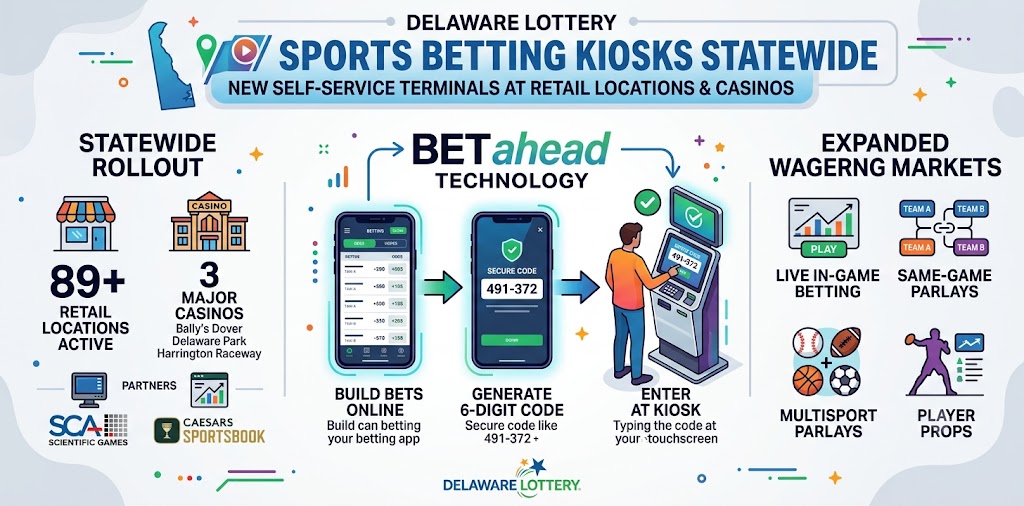 Delaware Lottery Rolls Out Sports Betting Kiosks Statewide
