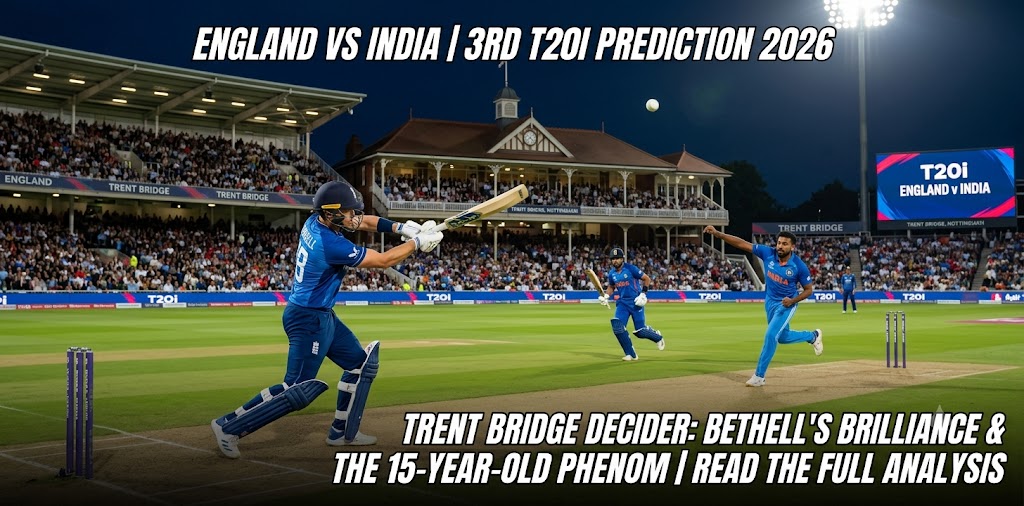 England vs India 3rd T20I Prediction 2026: Bethell's Brilliance, Teen Phenom Sooryavanshi, and the Trent Bridge Decider