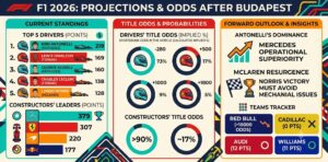 F1 2026 Championship Predictions: Title Odds & Standings Projections After Budapest