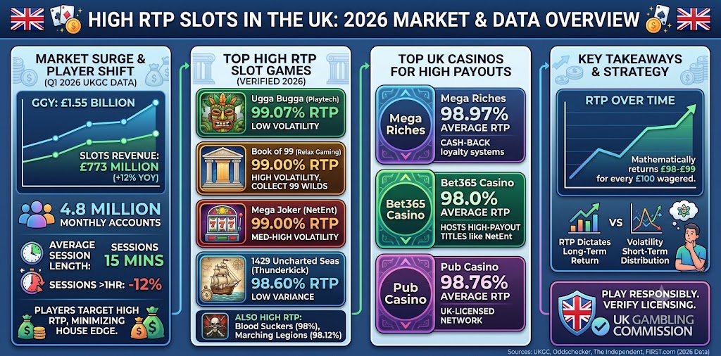 High RTP Slots UK: 2026 Payout Statistics and Top Games