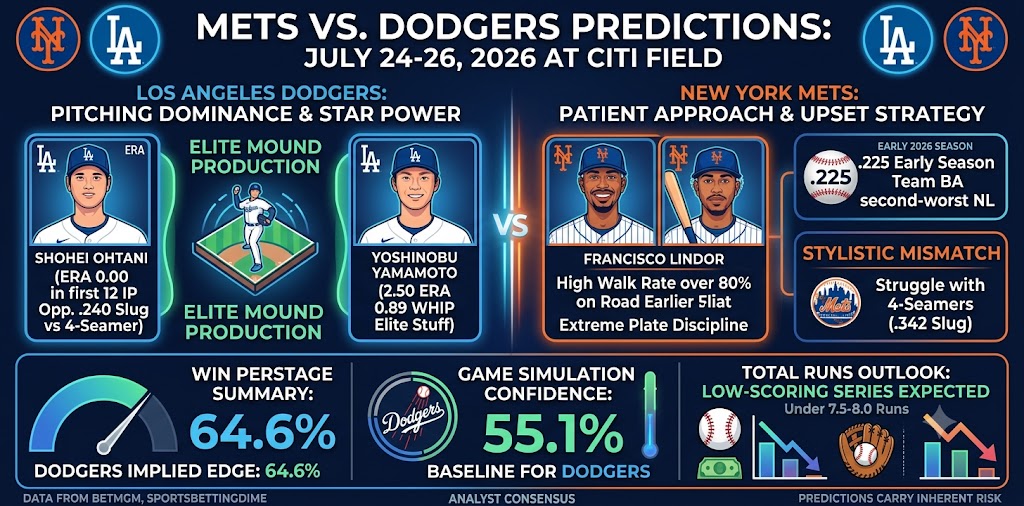 Mets vs. Dodgers Predictions: Data, Odds & Lineup Analysis for the July 2026 Series