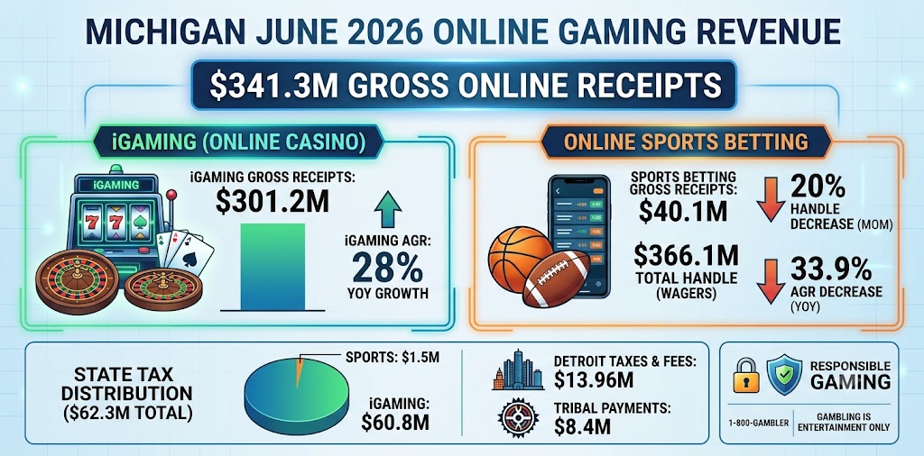 Michigan June 2026 Revenue: iGaming Carries The Market