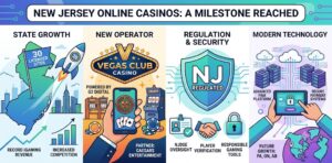 New Jersey's regulated online casino market reaches 30 sites with the debut of Vegas Club Casino. Read the data behind the Garden State's expansion.