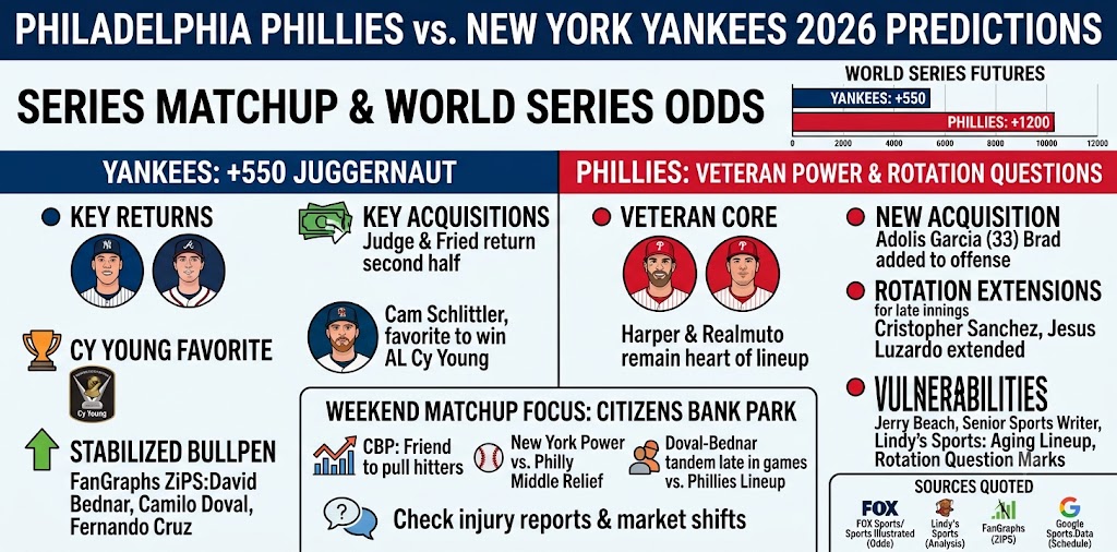 Philadelphia Phillies vs. New York Yankees 2026 Predictions: Series Matchup & World Series Odds