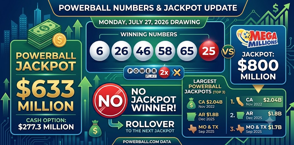 Latest Powerball Numbers: Did Anyone Win the $633M Jackpot?