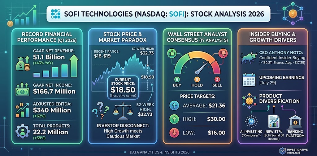SoFi Stock Price Analysis 2026: Record Revenue Meets Market Skepticism