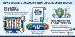 Stakelogic Fined £122K by UKGC Over Slot Game Speed Breaches