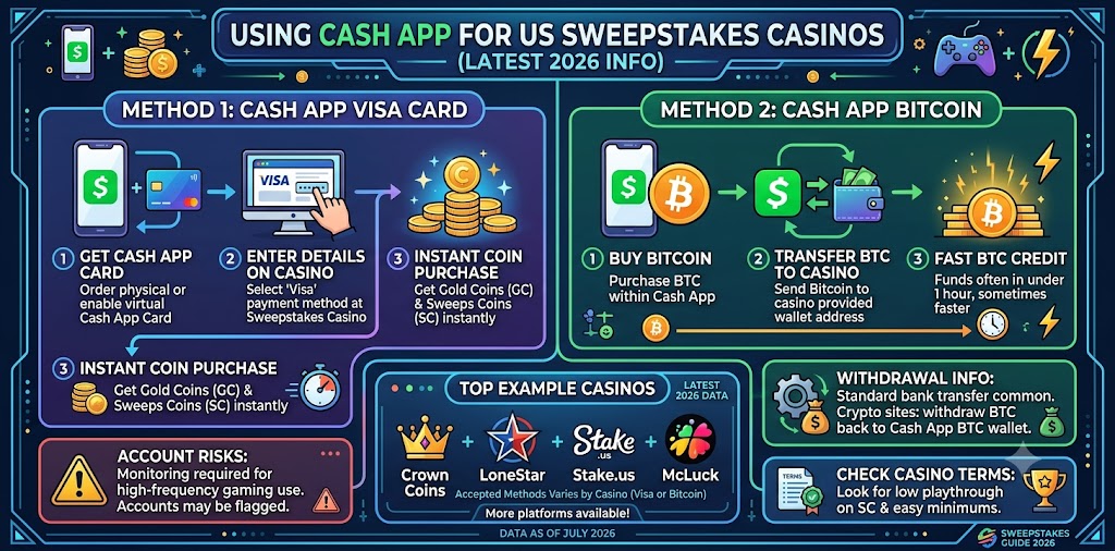 Best Sweepstakes Casinos That Accept Cash App