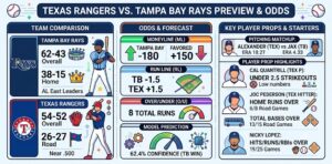 Rangers vs Rays Predictions & Odds