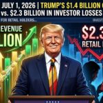Analysis of President Donald Trump's 2025 financial disclosure reveals a $1.4 billion cryptocurrency windfall, contrasting with retail investor losses exceeding $2.3 billion.