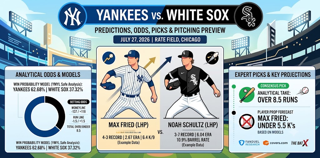 New York Yankees vs. Chicago White Sox Predictions: Odds, Picks & Pitching Preview (July 27, 2026)