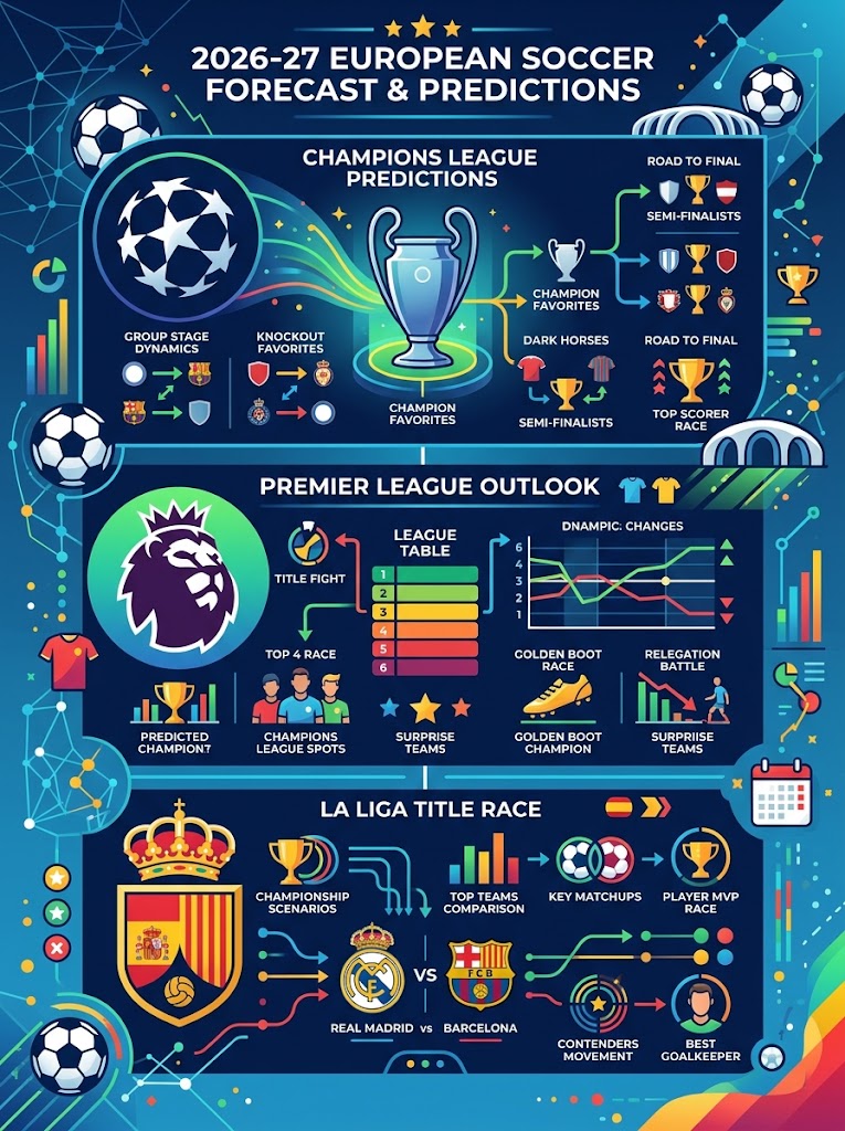 2026-27 European Soccer Predictions: EPL, La Liga & UCL