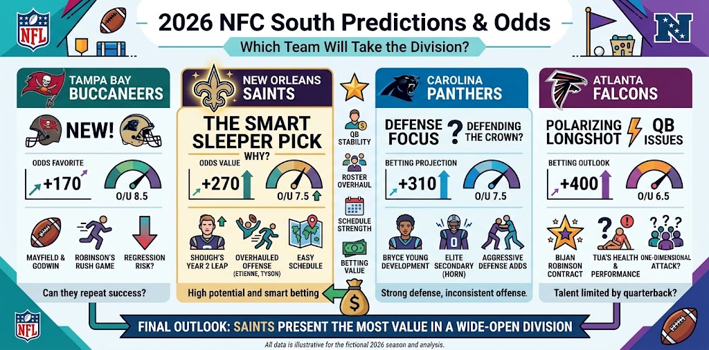 2026 NFC South Predictions & Odds: Why the Saints are the NFL's Best Sleeper Pick