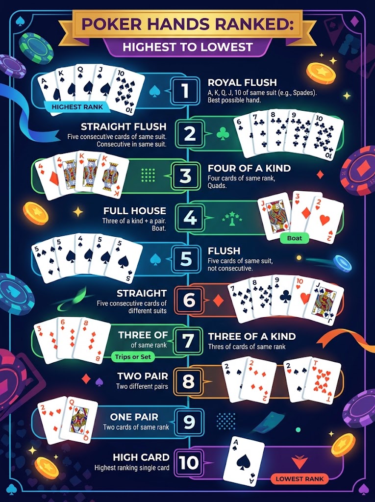 Poker Hands Ranked