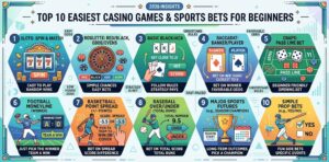 Top 10 Easiest Casino Games & Sports Bets for Beginners