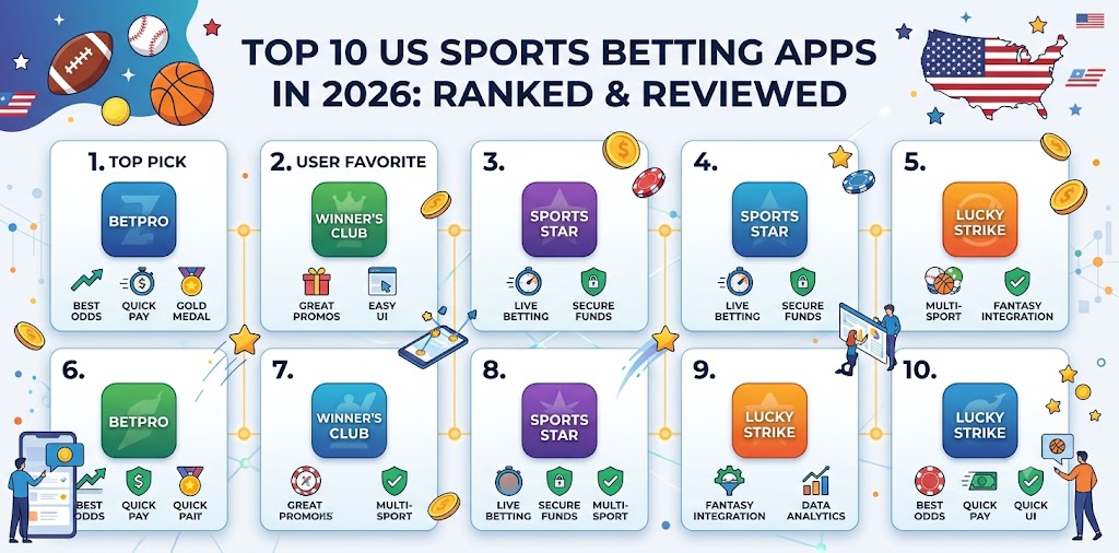 Top 10 US Sports Betting Apps in 2026: Ranked & Reviewed
