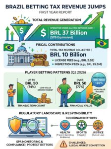 Brazil Betting Tax Jumps Past BRL10B in First Year
