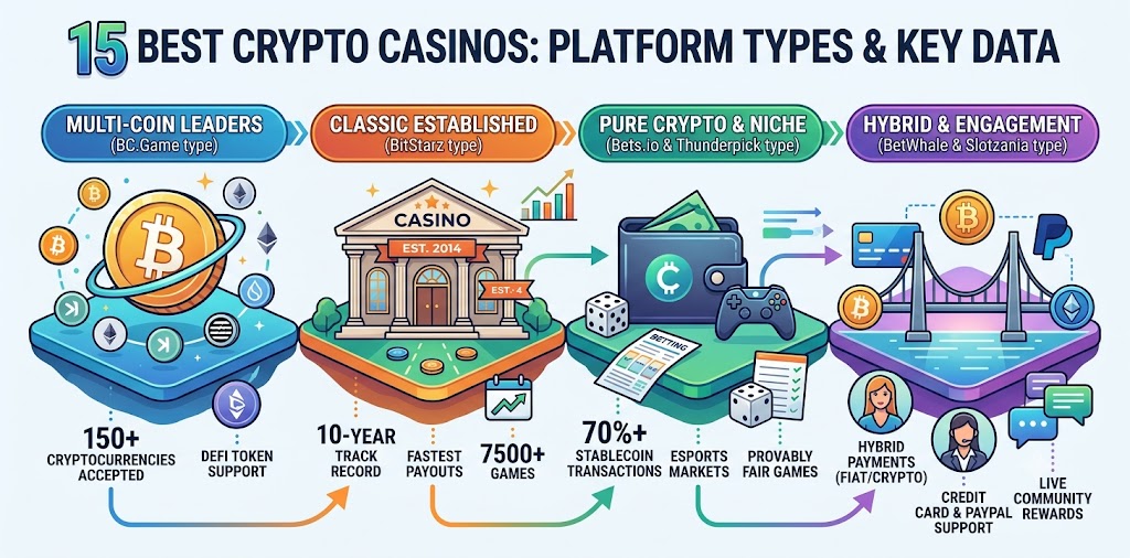 15 Best Crypto Casinos in the World: Platform Rankings & Data (2026)