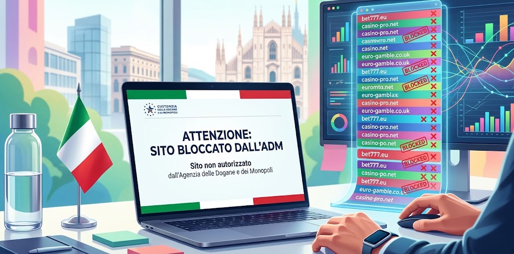 Italy ADM Blocks 190 Unlicensed Gambling Sites