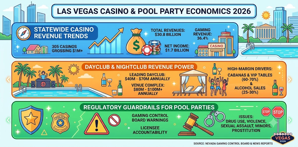 Las Vegas Casino Revenue & Pool Party Economics 2026