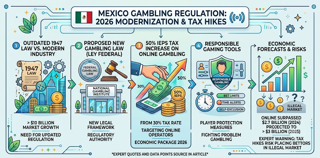 Mexico's 2026 Gambling Regulation Modernization & Tax Hikes