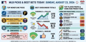 MLB Picks & Best Bets Today (Aug 23): Expert Predictions, Props & Odds