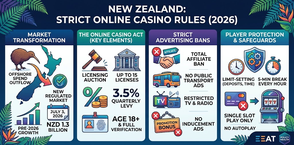 New Zealand Sets Strict Online Casino Advertising Rules