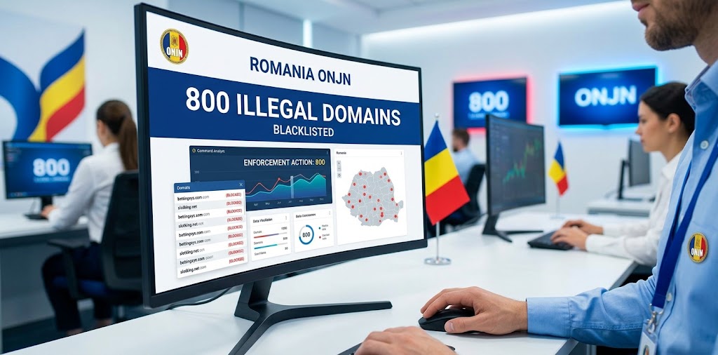 Romania ONJN Blacklists Record 800 Unlicensed Gambling Domains in Major Crackdown
