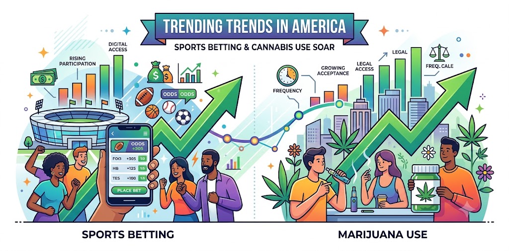 Sports Betting & Cannabis Use Soar in America