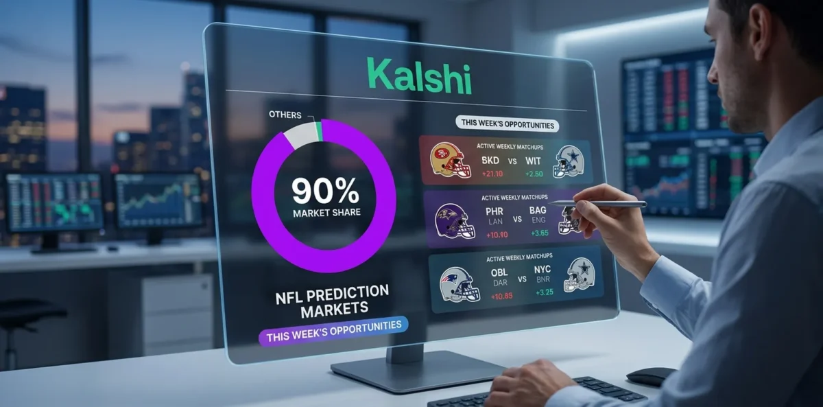 Kalshi Just Hit 90% Market Share: The NFL Prediction Markets Every Trader Should Know This Week