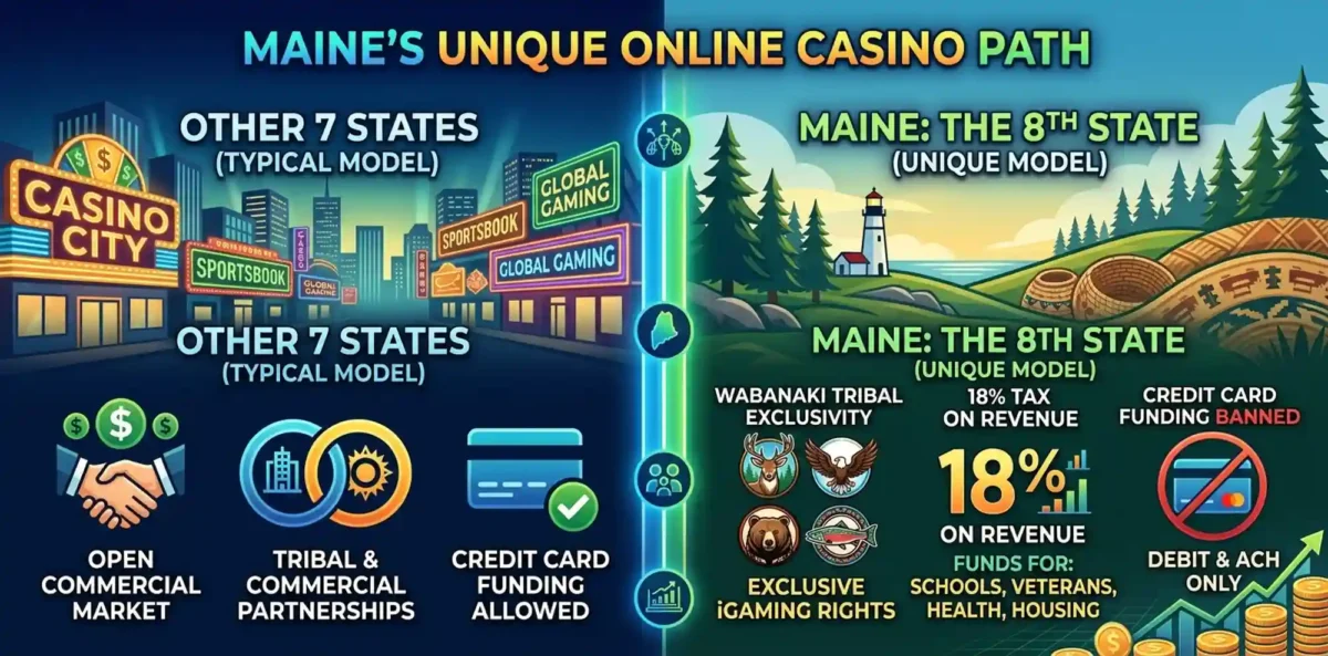 Maine Becomes the 8th U.S. State to Legalize Online Casino Gambling — And It Did It Differently Than Anyone Else