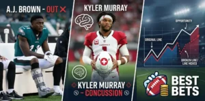 NFL Week 2 Injury Report: A.J. Brown Out, Kyler Murray Concussion — How Broken Lines Create the Best Bets